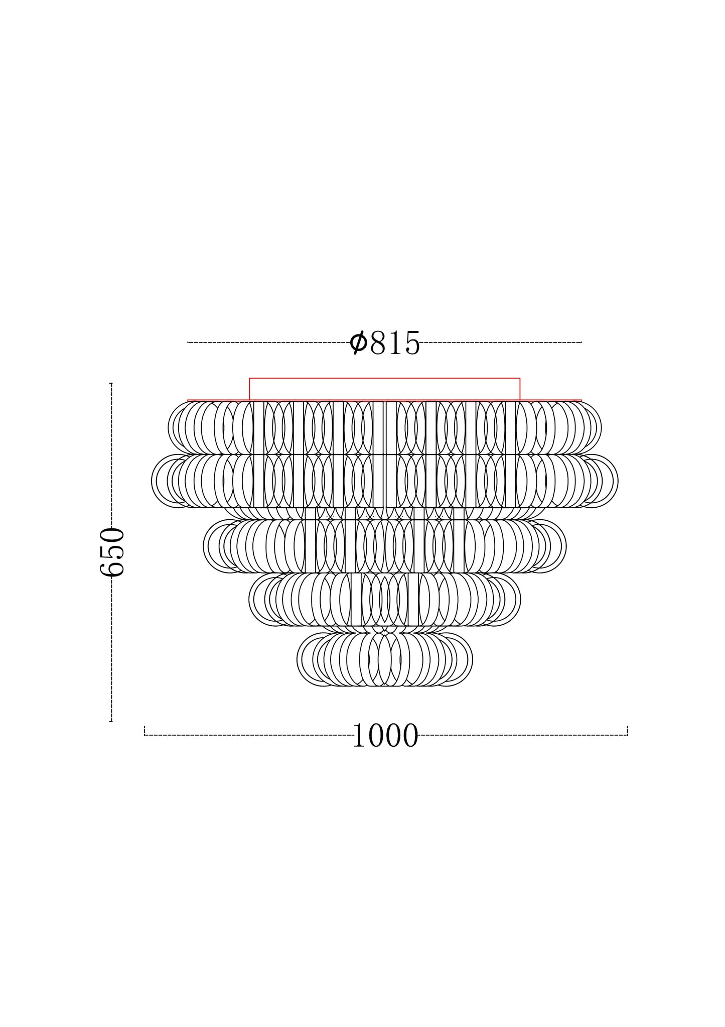 Celestial Bloom – 1000mm Chrome Glass Pendant Light