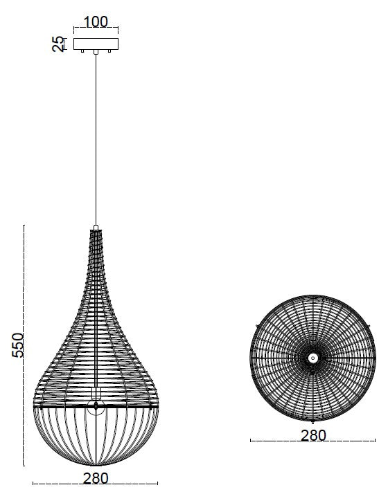 HaloMini Pendant – Compact Gold Ring Light (E27 Holder)