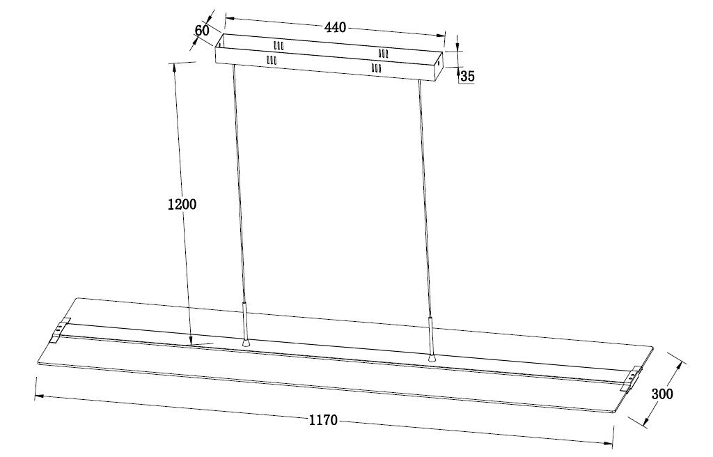Lumen Drift – White Linear LED Pendant