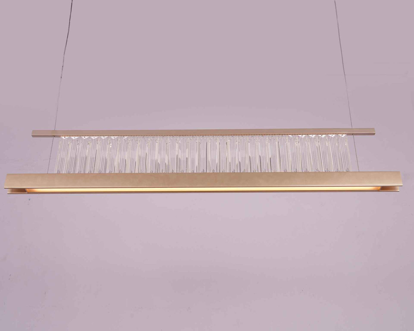 Crystal Beam – Linear LED Chandelier with Gold Finish
