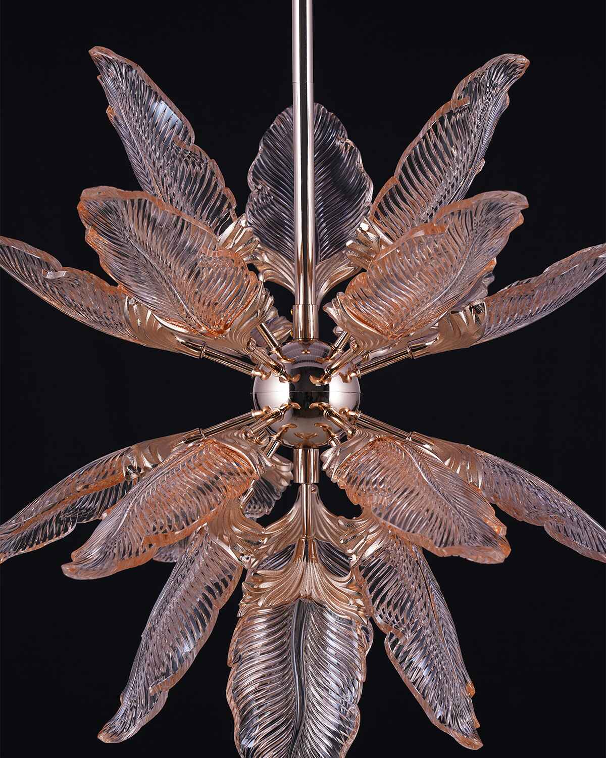 Champagne Spiral – 900mm Contemporary LED Chandelier