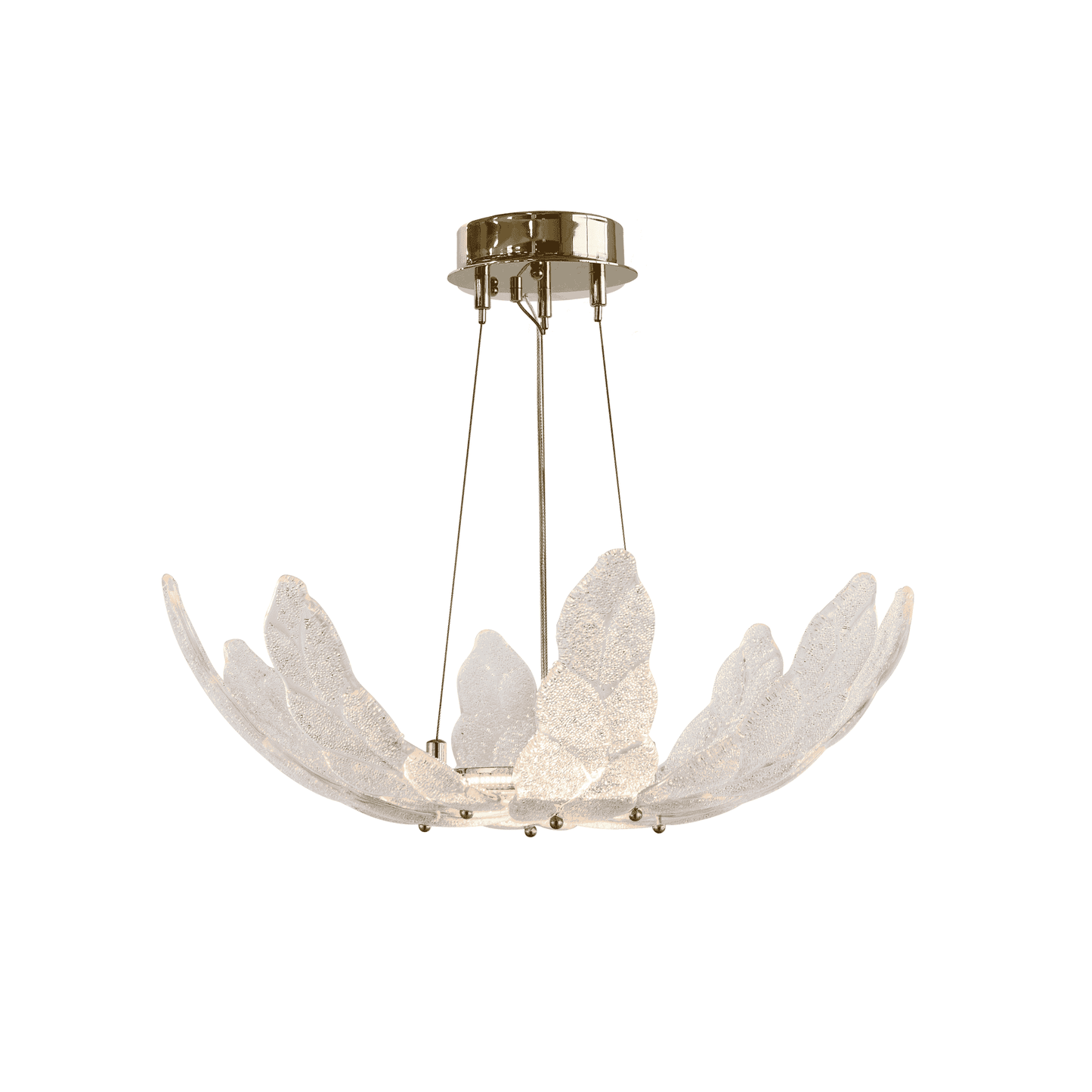 Lumen Halo – 580mm LED Chandelier with Handmade Glass Diffuser