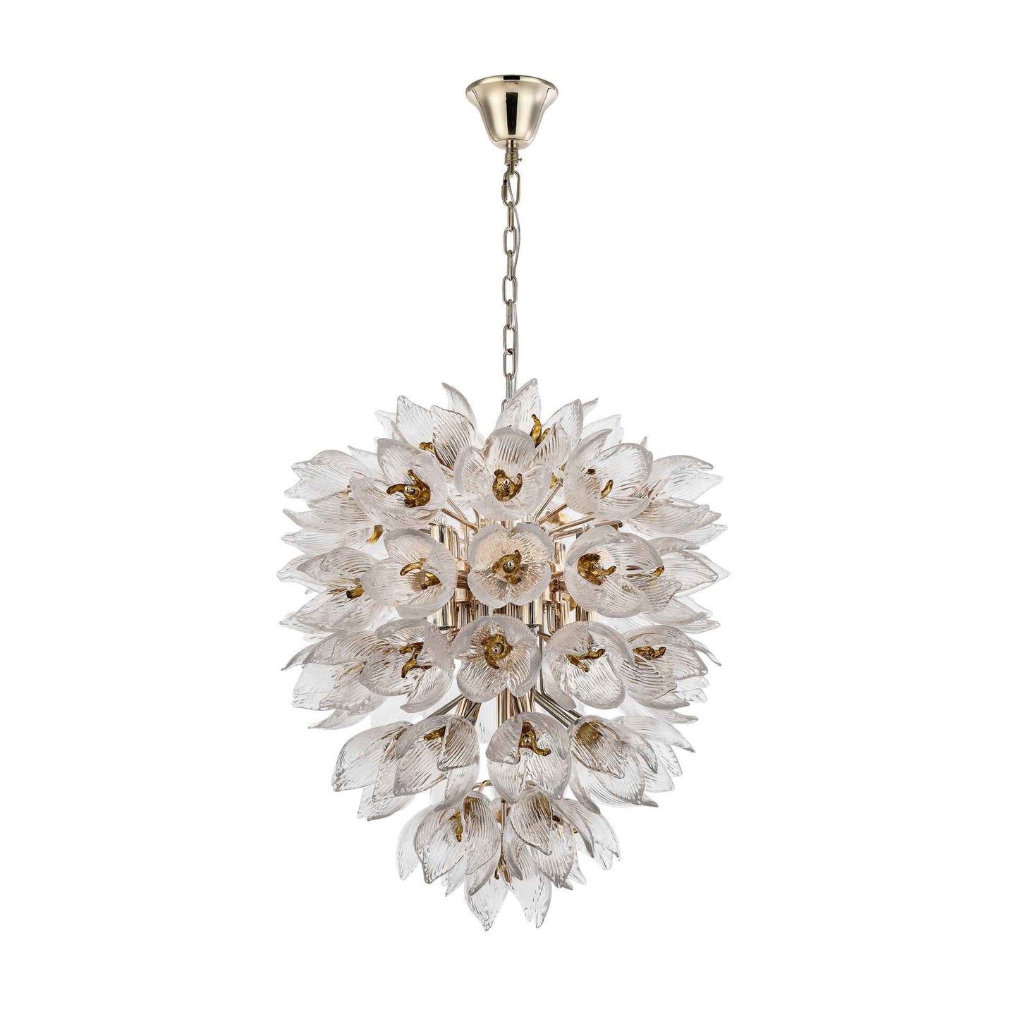 Aurum Cluster – 450mm Gold Handmade Glass Chandelier