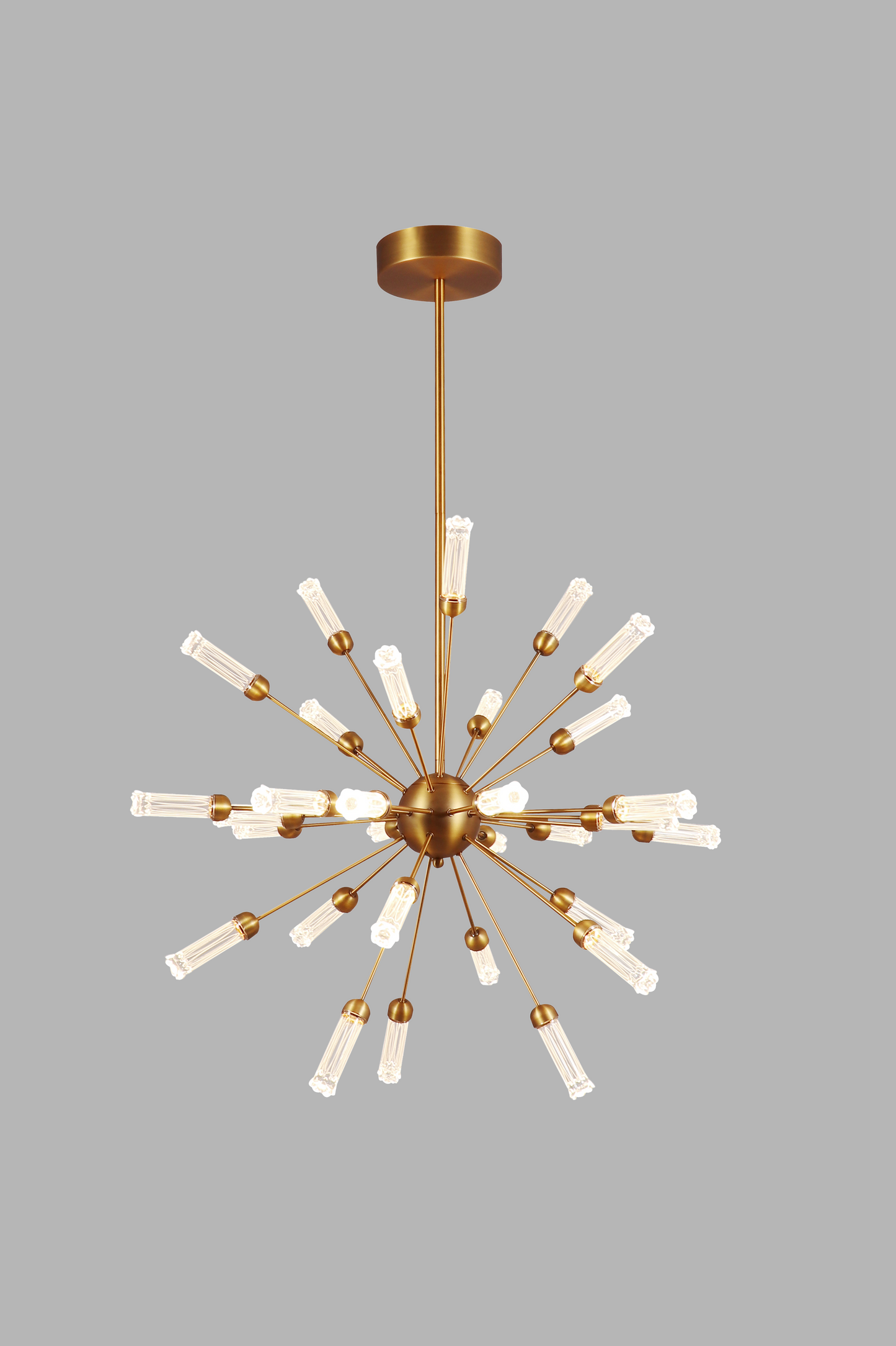 Matte Gold Bronze Pendant Light – 30-Head Cluster LED Fixture