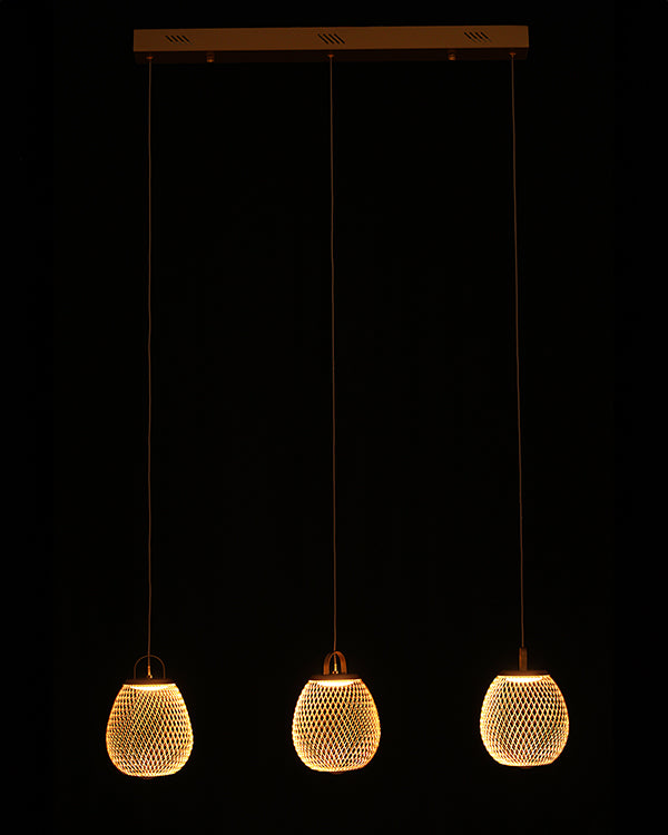 Aurum Linea – Gold Triple LED Pendant (15W)
