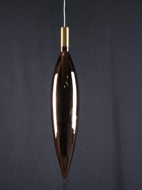 Linéa Tall – Matte Gold & Rose Gold Glass LED Pendant Light (4.3W)