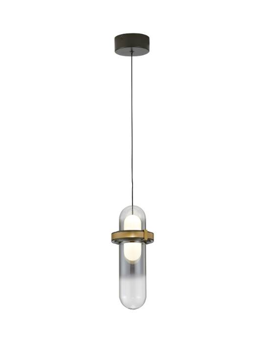 Golden Amber Mini – Smoky Glass LED Pendant
