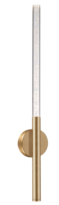 Slim Vertical Wall Light in Painting Gold – 7W LED