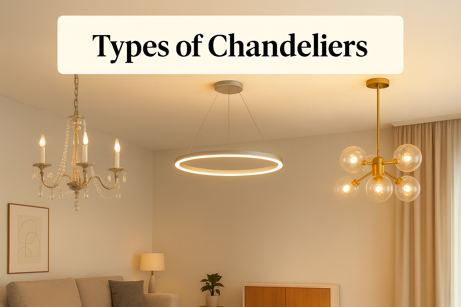 Guide to Types of Chandeliers: Crystal, LED, Glass & More – Hybec Deco