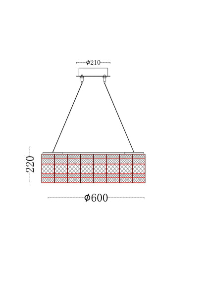 Alba Glow – 600mm Handmade Glass Pendant Light