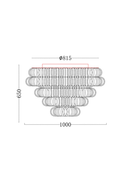 Celestial Bloom – 1000mm Chrome Glass Pendant Light