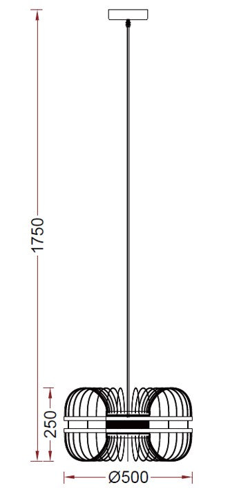 Bamboo Aura – 500mm Natural Pendant Light