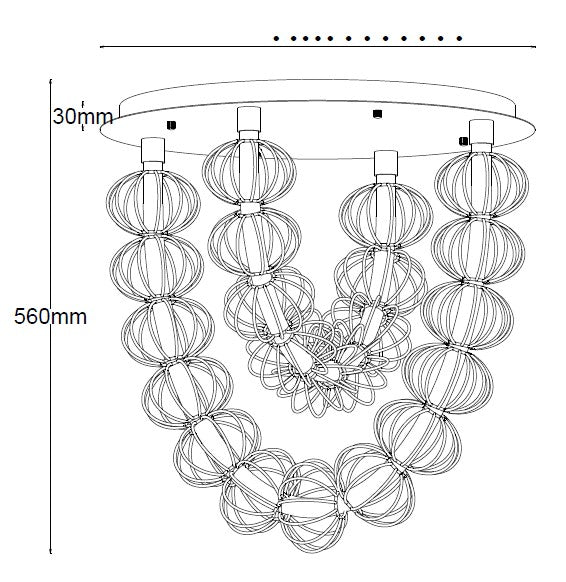 Halo Veil – Minimalist Circular Chandelier in Matte Gold
