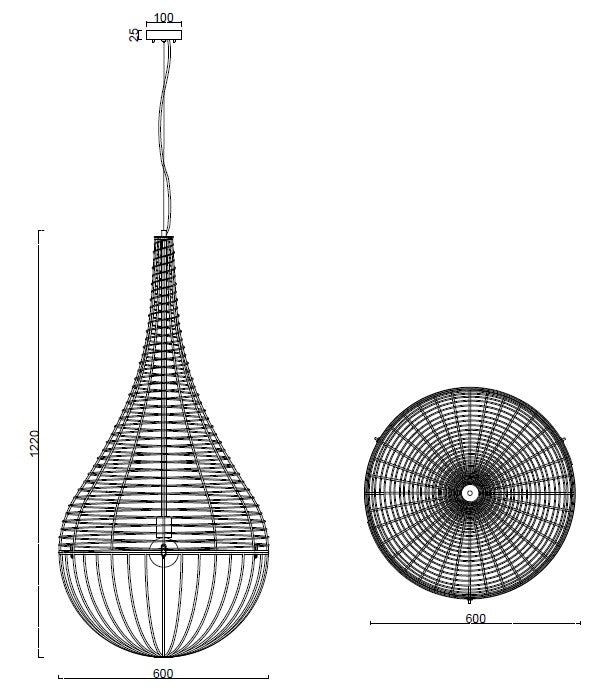 HaloGrande Pendant – Sculptural Gold Ring (E27 Holder)