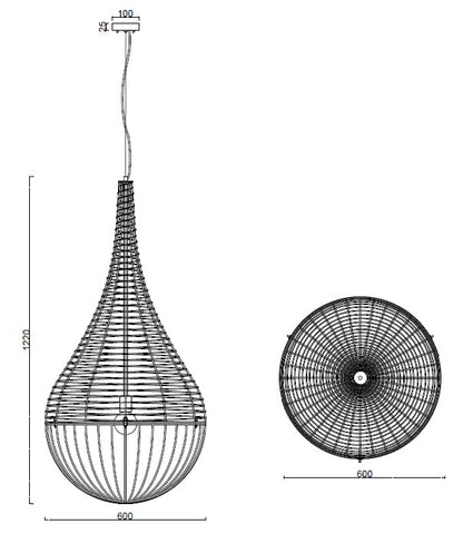 HaloGrande Pendant – Sculptural Gold Ring (E27 Holder)