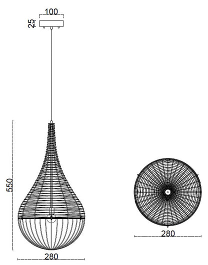 HaloMini Pendant – Compact Gold Ring Light (E27 Holder)