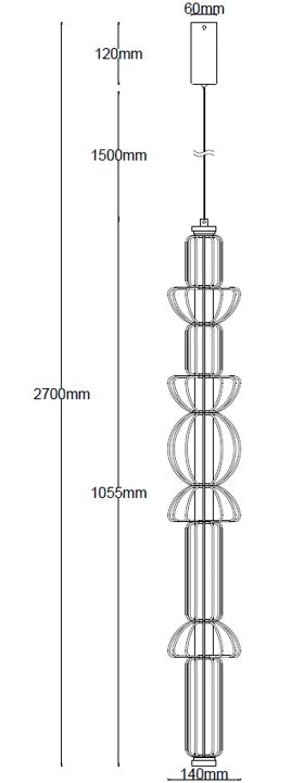 Brass Lumen – Dimmable Vertical Pendant with Acrylic Diffuser