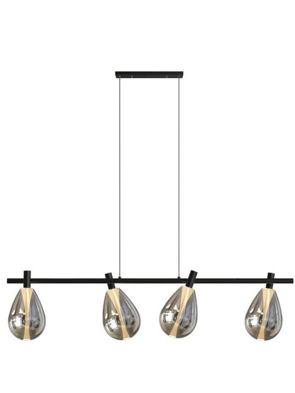 Shadowline – Smoky Glass & Matte Black Linear LED Pendant (16W)