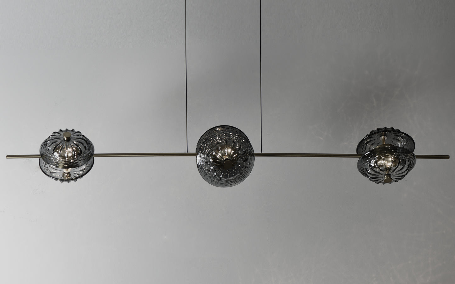 CrystalVeil Trio – Brushed Gold LED Pendant Light (3×3W)