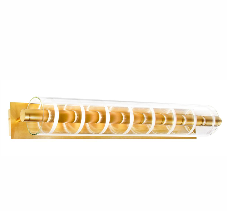 Lapis Gold Linear Wall Light with Clear Glass – 12W