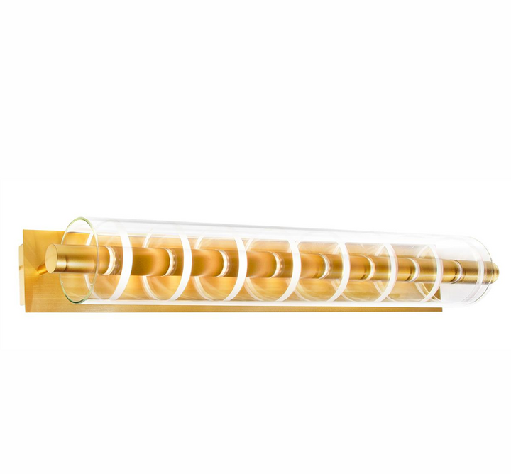 Lapis Gold Linear Wall Light with Clear Glass – 12W