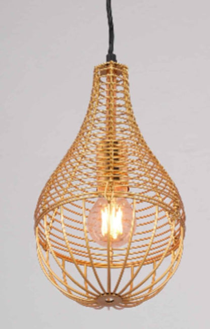 HaloMini Pendant – Compact Gold Ring Light (E27 Holder)