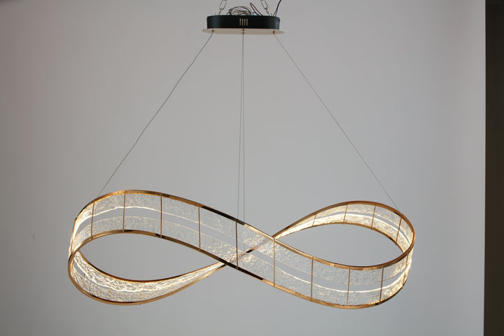 Eclipse Linea – 1200mm Mirror Gold LED Chandelier