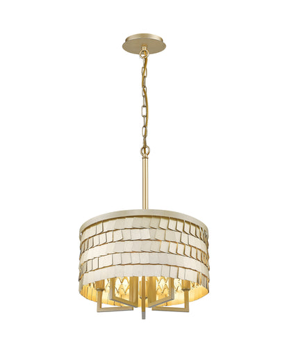 Nova Sphere – 5-Light Compact Chandelier in Brushed Gold Finish