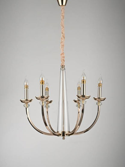 Auréole Classic – Gold-Plated Glass Pendant (6-Light E14)