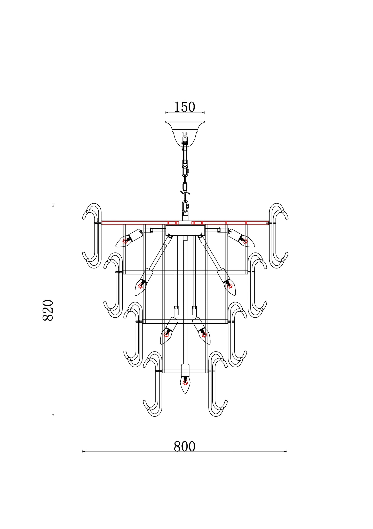 Vienna Bloom – Classic Tiered Chandelier with Handmade Glass
