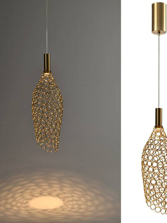 Slim Gold Cylinder Pendant Light – 5W LED