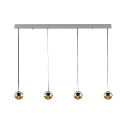 Linea Luxe – 4-Light Linear Chandelier in Shining Gold Finish