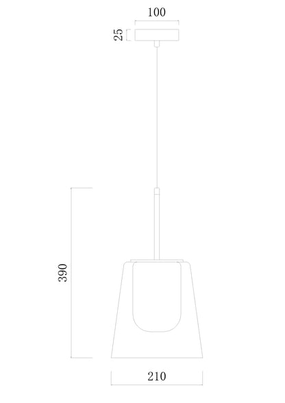 Celeste Duo – Clear & Milky Glass Pendant (7W LED)