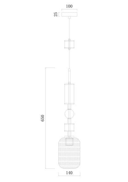 Aurelia Frosted Glass Pendant – Single E27