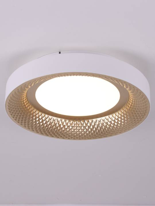 Modern Sand White Flush Ceiling Light – 30W LED