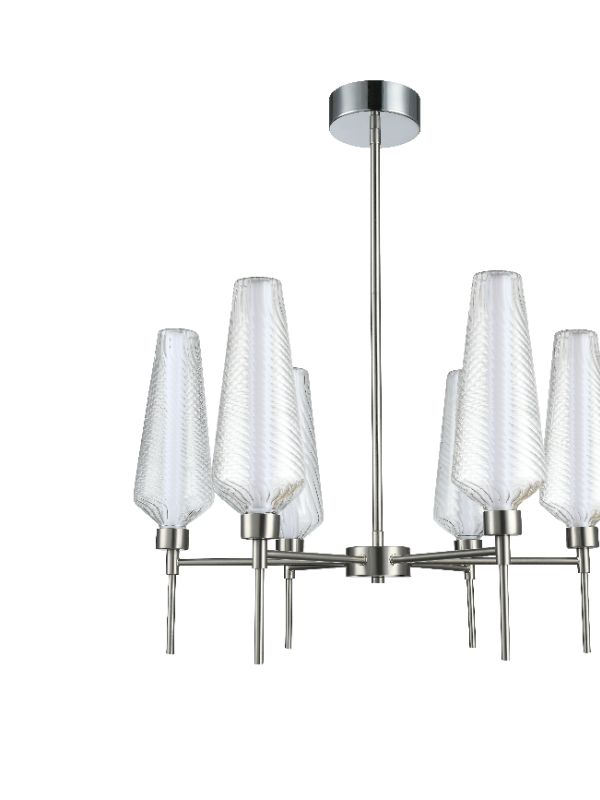 Brass Halo – Antique Chandelier with Glass Diffuser