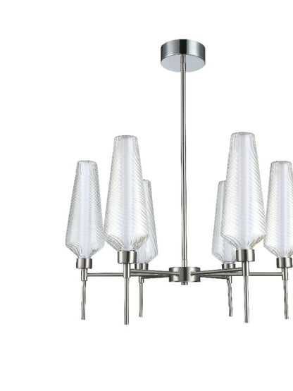 Brass Halo – Antique Chandelier with Glass Diffuser