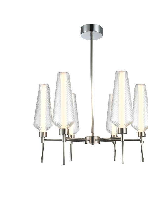 Brass Halo – Antique Chandelier with Glass Diffuser