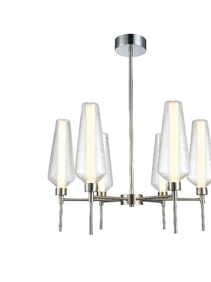 Brass Halo – Antique Chandelier with Glass Diffuser