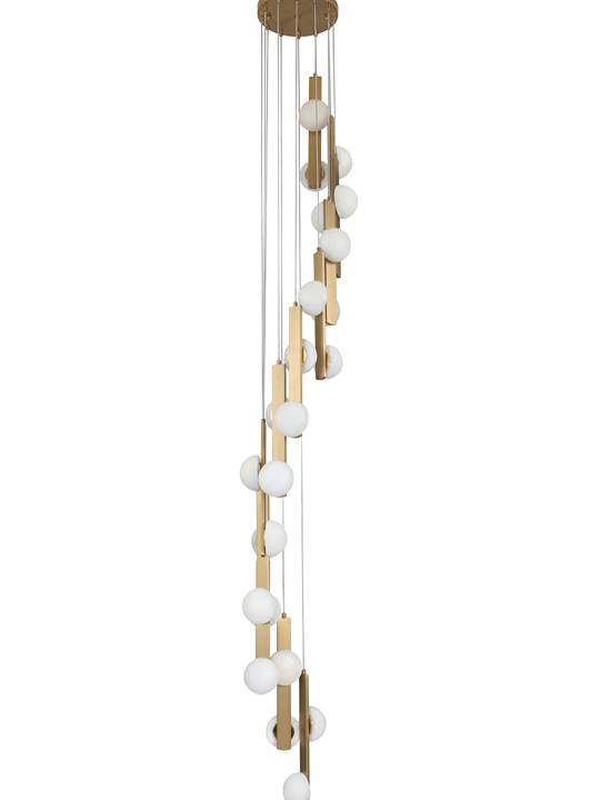 Brushed Gold Alabaster Pendant Light – G4 Socket