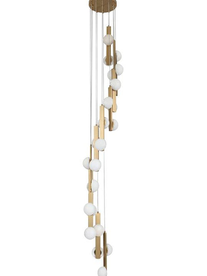 Brushed Gold Alabaster Pendant Light – G4 Socket