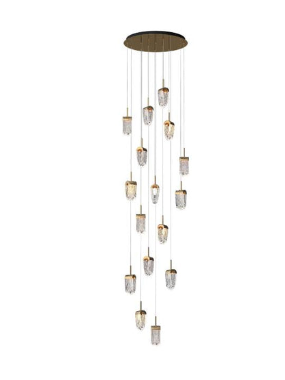 Celestara Cascade – 16-Light Grand Staircase Chandelier