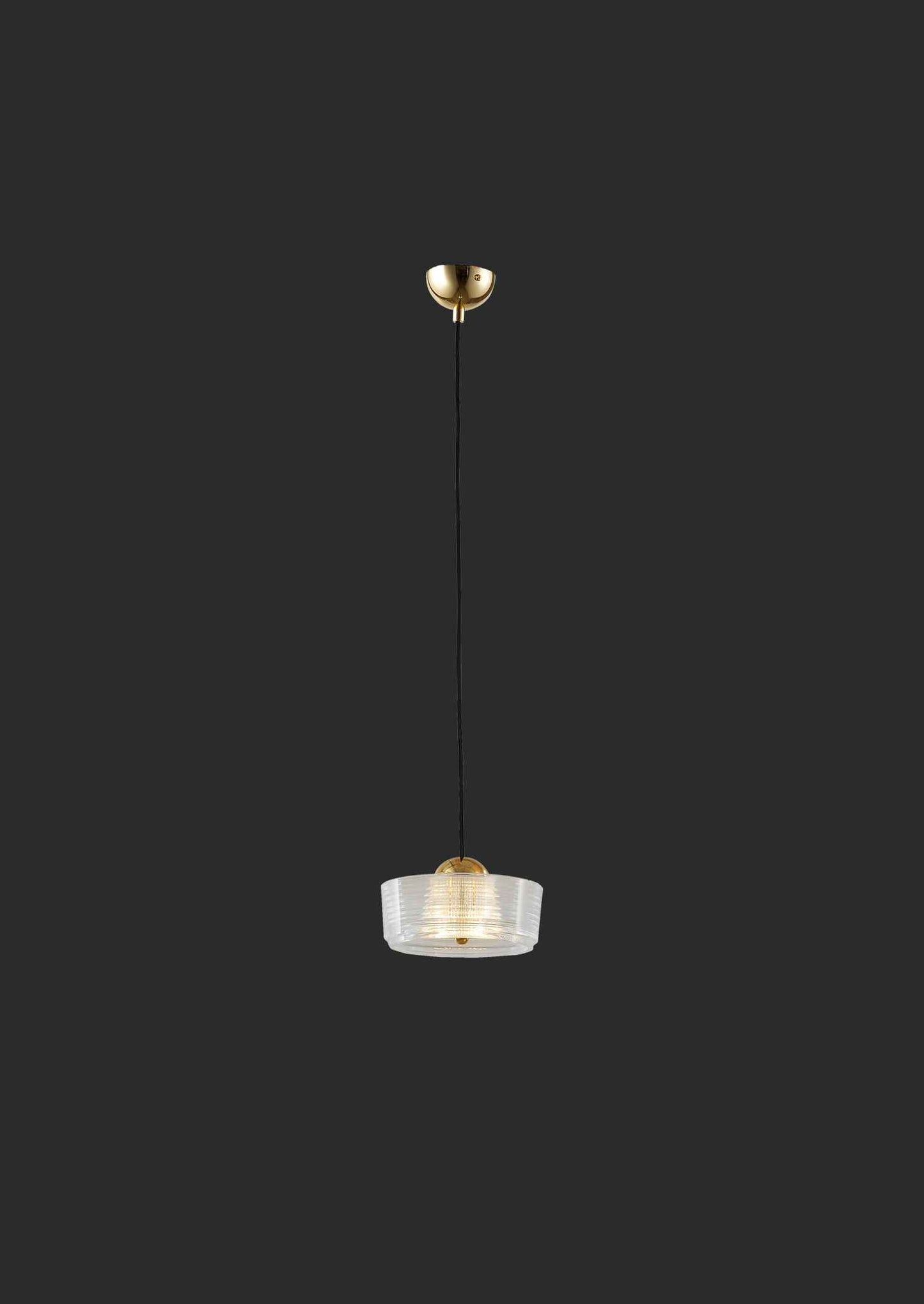 Aura Glow – Gold LED Flush Mount Pendant