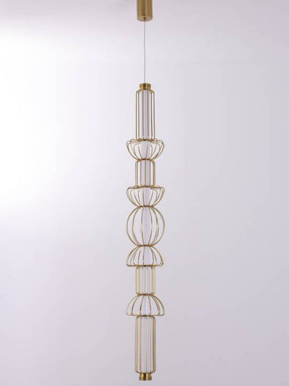 Brass Lumen – Dimmable Vertical Pendant with Acrylic Diffuser