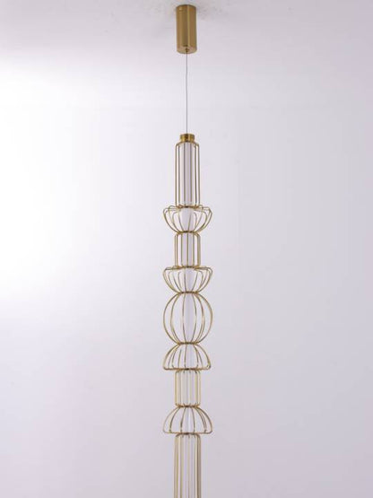 Brass Lumen – Dimmable Vertical Pendant with Acrylic Diffuser