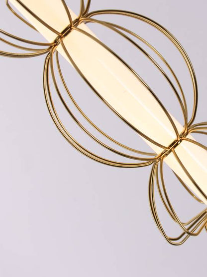 Brass Lumen – Dimmable Vertical Pendant with Acrylic Diffuser