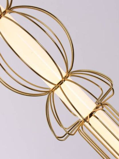 Brass Lumen – Dimmable Vertical Pendant with Acrylic Diffuser