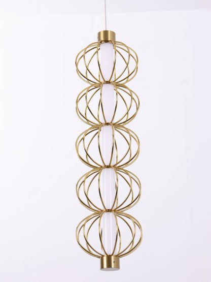 Brass Halo – Vertical Pendant Light with Acrylic Diffuser