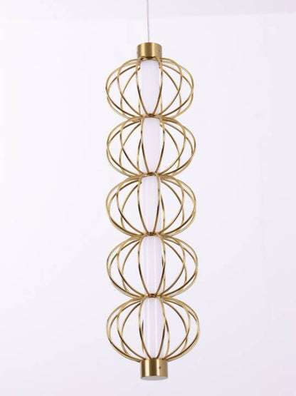 Brass Halo – Vertical Pendant Light with Acrylic Diffuser