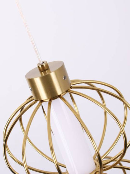 Brass Halo – Vertical Pendant Light with Acrylic Diffuser